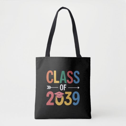 グルービーな2039年卒業生 卒業おめでとう 2039年度卒業 トートバッグ (正面)