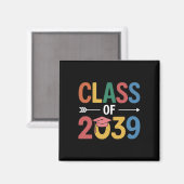 グルービーな2039年卒業生 卒業おめでとう 2039年度卒業 マグネット (正面/裏面)