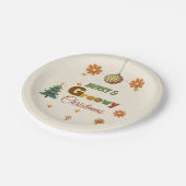グルービーな70年代のクリスマスパーティー ペーパープレート (アングル)