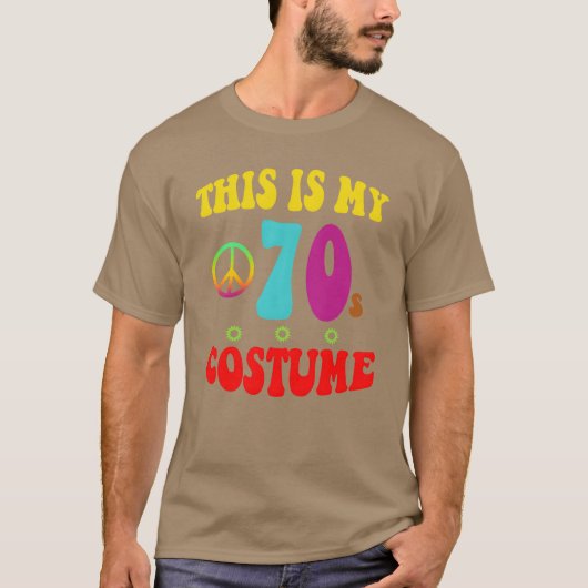 グルービーな70年代のハロウィンコスチューム Tシャツ (正面)