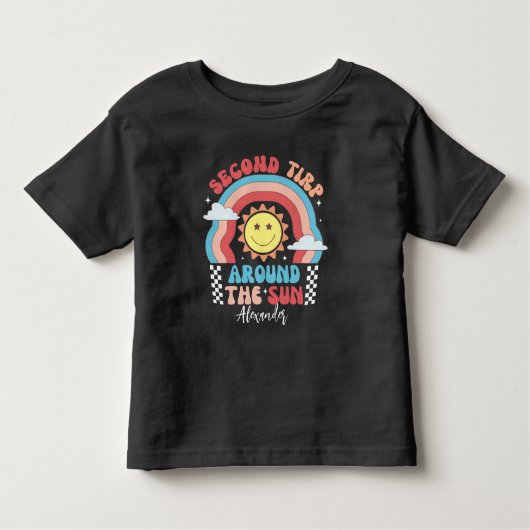 グルービーのまわりにセカンドトリップザ・サン2歳の誕生日 トドラーTシャツ (正面)
