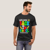 グルービーウェルカム新学期装おもしろい置学校 Tシャツ (正面フル)
