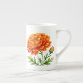 グルービーオレンジの花  ボーンチャイナマグカップ (右)