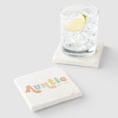 グルービーカスタムアンティが設立 |叔母さんへの贈り物  ストーンコースター (横)