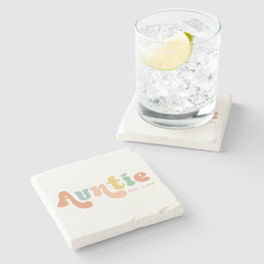 グルービーカスタムアンティが設立 |叔母さんへの贈り物  ストーンコースター (横)