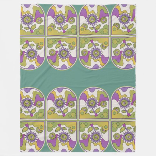 グルービーガーデン フリースブランケット (正面)
