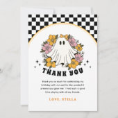 グルービーガールハロウィン誕生日感謝カード サンキューカード (正面)