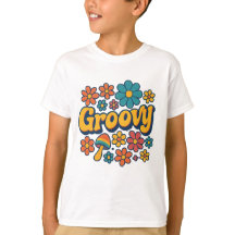 グルービーキッズTシャツ レトロビンテージ グラフィックTee