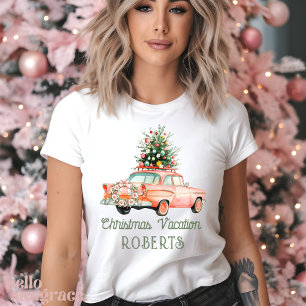 グルービークリスマスカーバケーションレトロ トライブレンドTシャツ