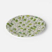 グルービーグリーンカエルのホッピンスティックカエルRibbit ペーパープレート (アングル)