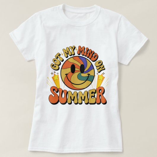 グルービーサマービベススマイリーティー Tシャツ (デザイン正面)