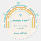 グルービーサンキューボホフローラレインボー ラウンドシール (正面)