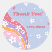 グルービーサンキューボホフローラレインボー ラウンドシール (正面)