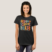 グルービースクールナースカラフルデイジー新学期 Tシャツ (正面フル)