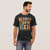 グルービースクールナースカラフルデイジー新学期 Tシャツ (正面フル)