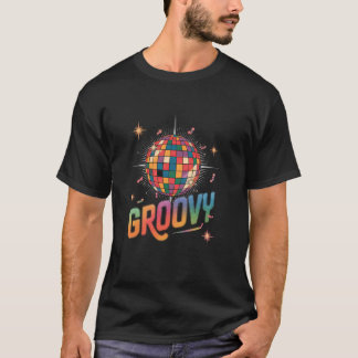 グルービーディスコボールヴィンテージリトロブギーディスコボールC Tシャツ