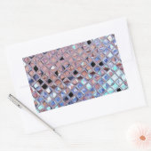 グルービーディスコボール鏡ボールディスコグローブ 長方形シール (封筒)