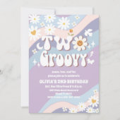 グルービーデイジー 2歳の誕生日招待状 招待状 (正面)