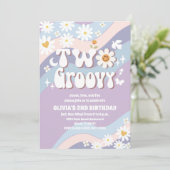 グルービーデイジー 2歳の誕生日招待状 招待状 (スタンド正面)