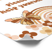 グルービードリンクパーティーサイン レトロヒッピーリテーマ ポスター (角)