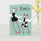 グルービーバーズ誕生日カード カード (黄色い花)