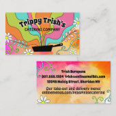 グルービーヒッピーシェフケータリング料理スキレットグルメ 名刺 (正面/裏面)