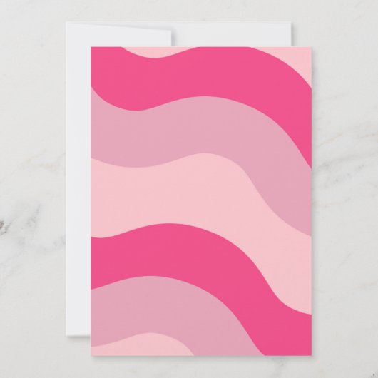 グルービーヒッピーハートブライダルシャワー招待状 招待状 (裏面)