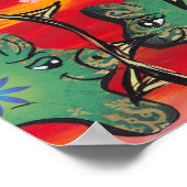 グルービーピッグプリント ポスター (角)