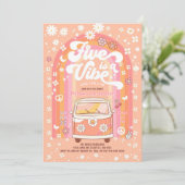 グルービーファイブはバイブバン バスの5歳の誕生日 招待状 (スタンド正面)