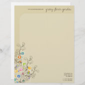 グルービーフラワーガーデンお洒落フローラ レターヘッド (正面/裏面)