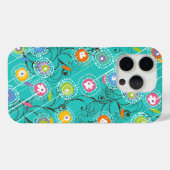 グルービーフラワーガーデンカラフルお洒落フローラアート Case-Mate iPhoneケース (裏面 (横))