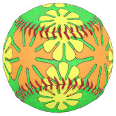 グルービーフラワーデザイン ソフトボール (正面)