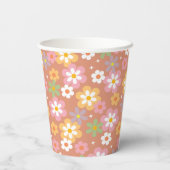 グルービーフラワーパワーデイジー紙カップ 紙コップ (裏面)