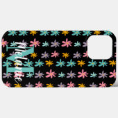 グルービーフラワーブラック柄名無し Case-Mate iPhoneケース (裏面 (横))