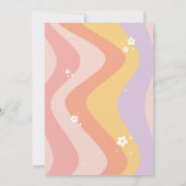 グルービーレインボーテンはビー 60年代レトロなダイジー クール 招待状 (裏面)