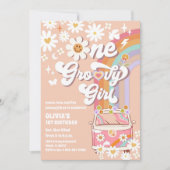 グルービーレインボーデイジー誕生日招待状 招待状 (正面)