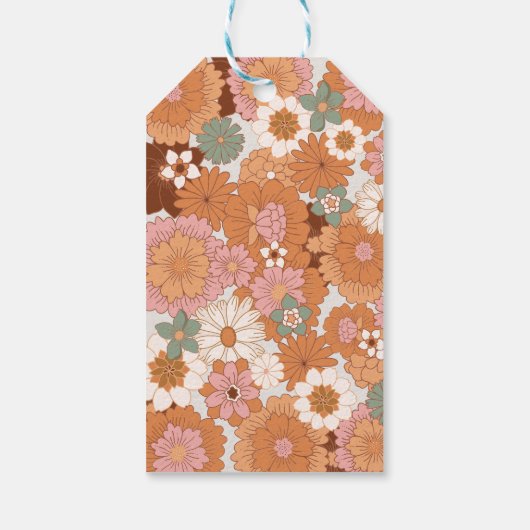 グルービーレインボーヒッピーベイビーシャワープレゼントタグ ギフトタグ (裏面)