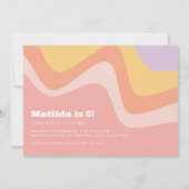 グルービーレインボーファイブはビー卜 60's デイジー写真 招待状 (裏面)