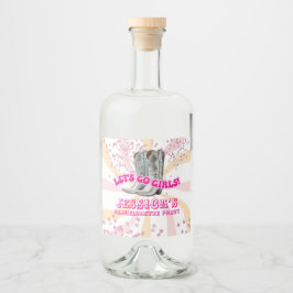 グルービーレッツゴーガールズウェスタンバチェロレッテ リキュールボトルラベル