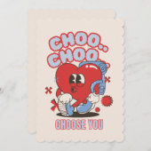 グルービーレッドハート電車 バレンタインにあなたを選ぶ シーズンカード (正面/裏面)