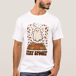 グルービーレトロゴーストハロウィングラフィック Tシャツ