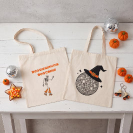 グルービーレトロディスコハロウィンBOOクルーカンバストート トートバッグ