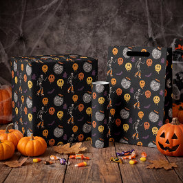 グルービーレトロディスコブークルーハロウィンラッピング ラッピングペーパー