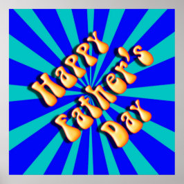 グルービーレトロライト&ダークブルーファーザーの日 ポスター