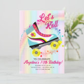 グルービーローラスケートで滑る誕生日 招待状 (スタンド正面)