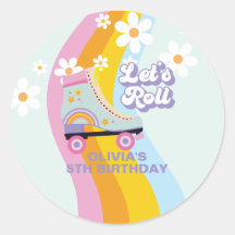 グルービーローラスケートレトロレインボー誕生日