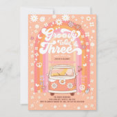 グルービーワイルドとヴァン・バスの3歳誕生日 招待状 (正面)