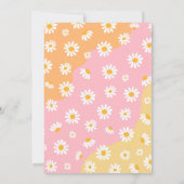 グルービーワンの1歳誕生日パーティーボホフラワーデイジー 招待状 (裏面)