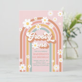 グルービーワンボホデイジーレインボー1st誕生日パーティー 招待状 (スタンド正面)