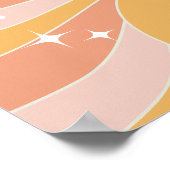 グルービーワンボホレトロデイジーサンシャイン1st誕生日 ポスター (角)